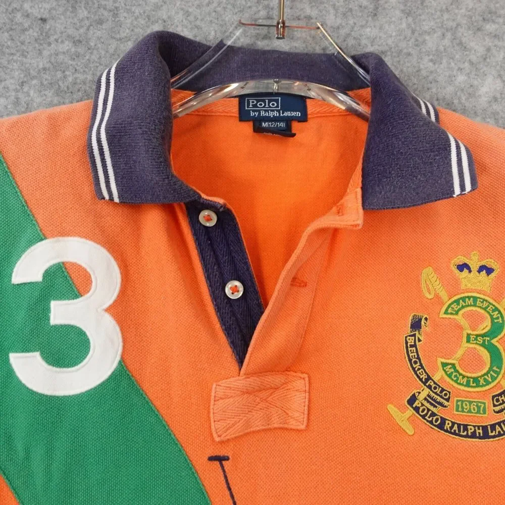 VTG Ralph Lauren Polo Shirt Men YOUTH M Big Pony Equestrian Rugby Bleecker 1967‎